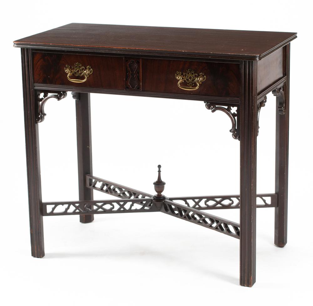 CHIPPENDALE-STYLE MAHOGANY SIDE