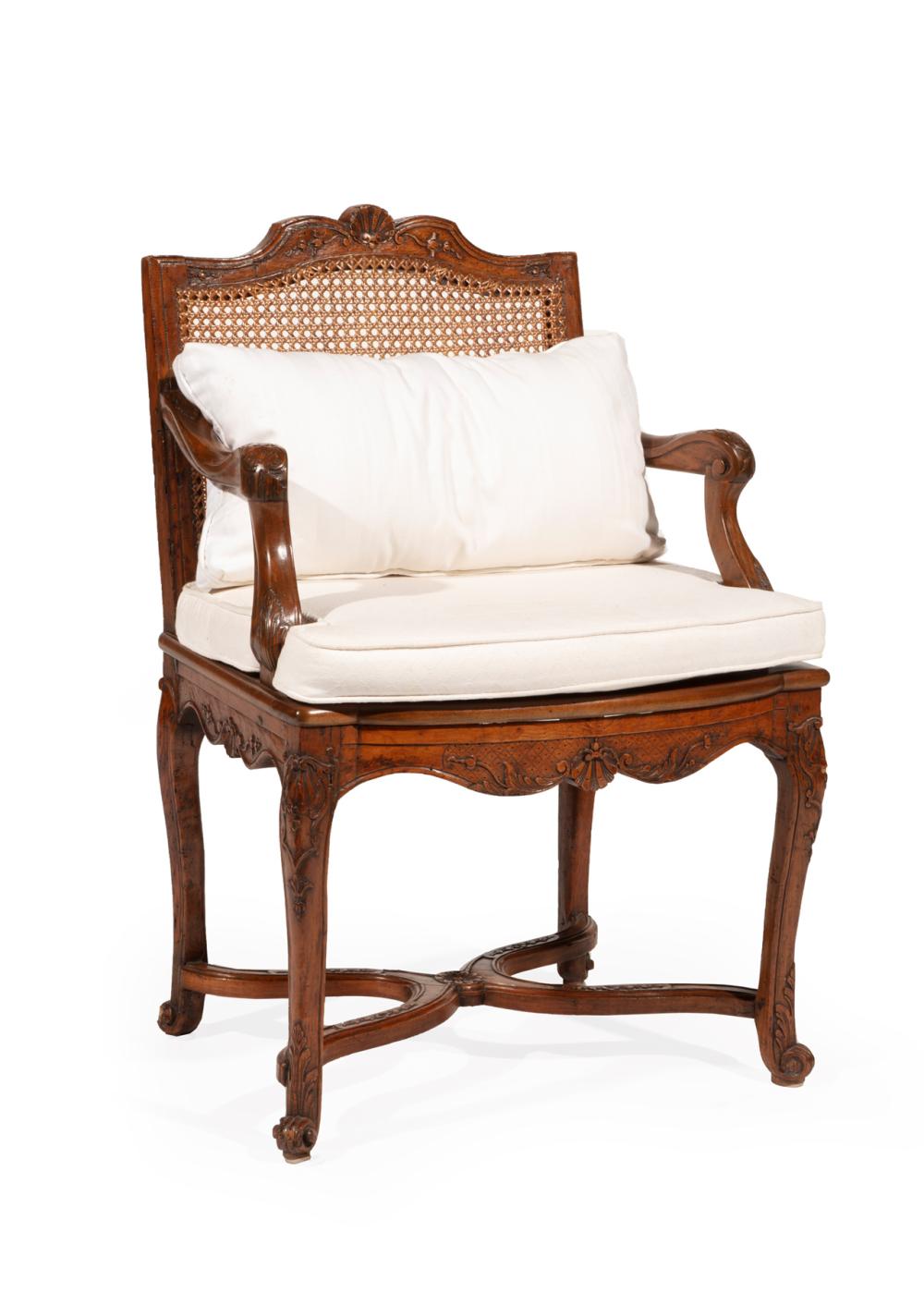 PROVINCIAL LOUIS XV CARVED WALNUT