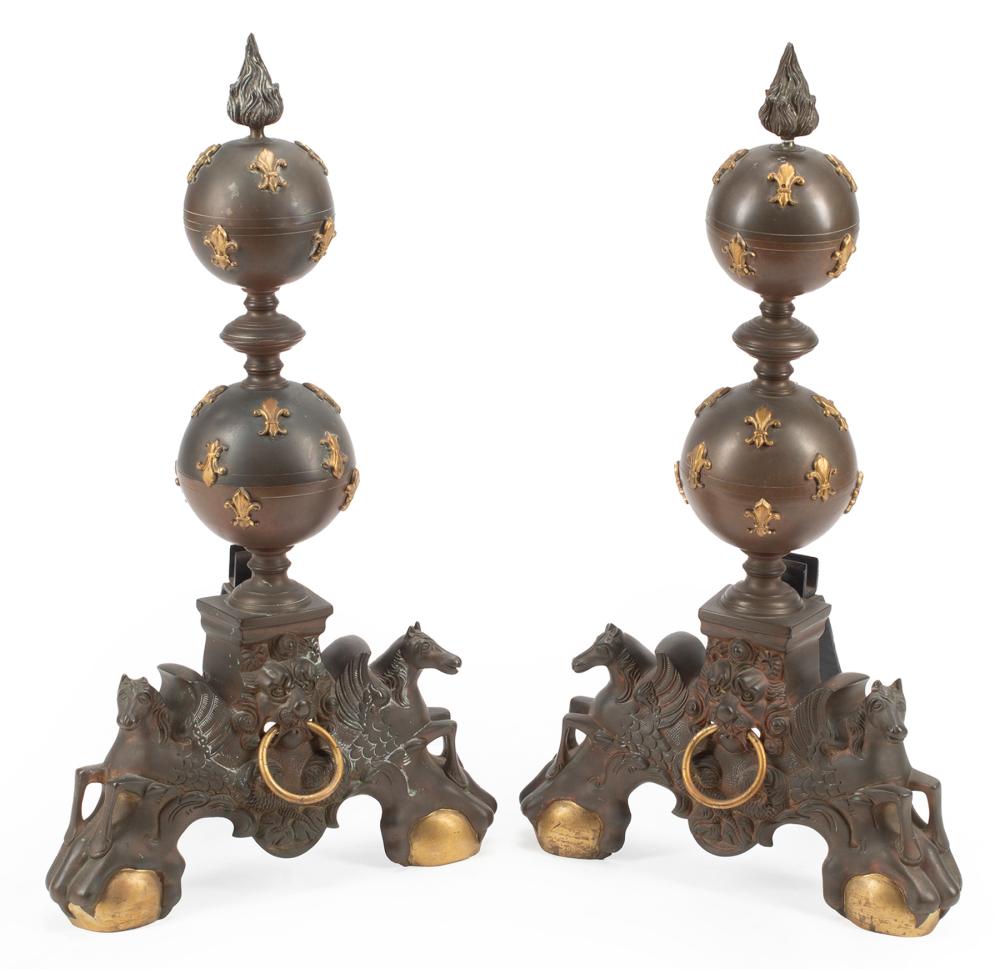 PAIR OF RENAISSANCE STYLE BRONZE 31841c