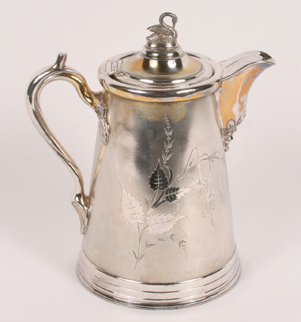 Aesthetic silverplate tankard with 4f39d