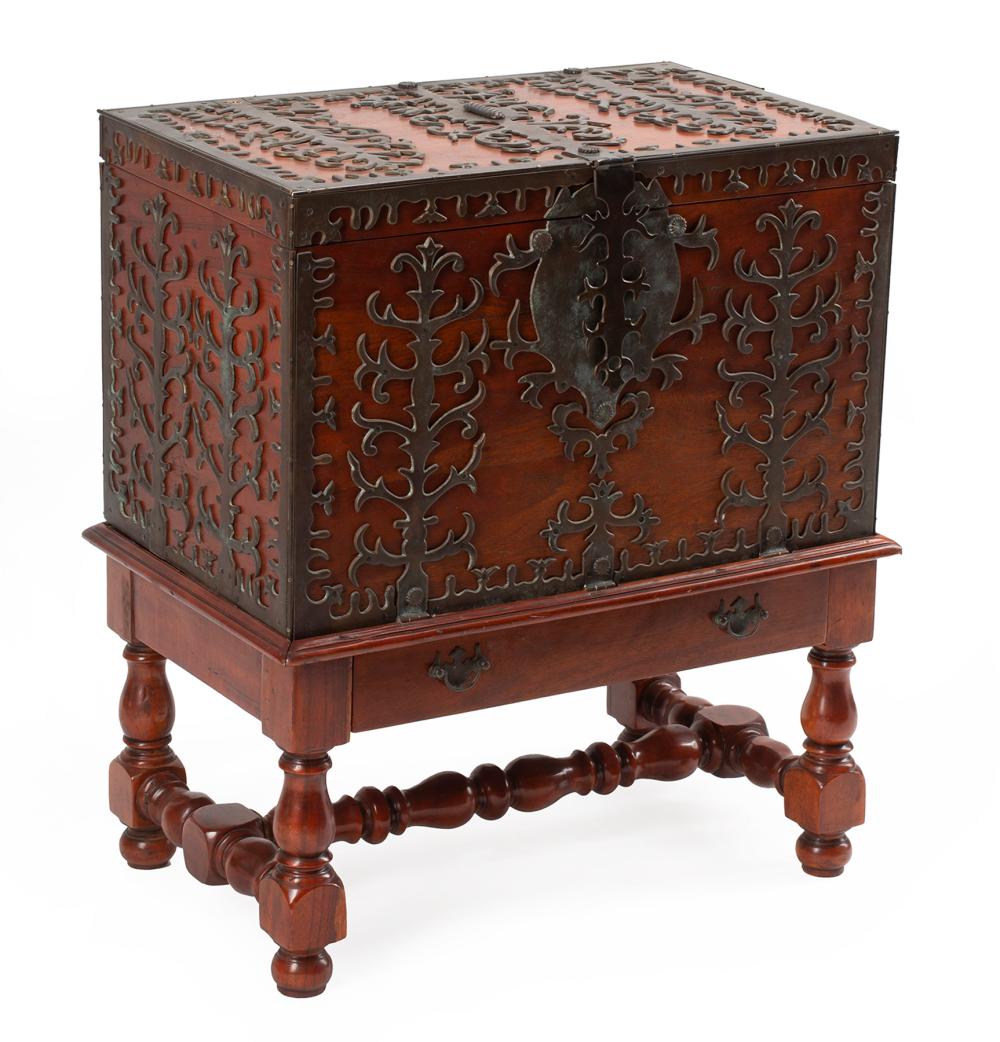 FRENCH BRONZE MOUNTED WALNUT CHEST ON STANDAntique 318427