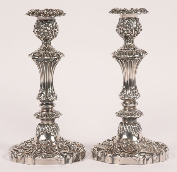 A pair of English sterling silver