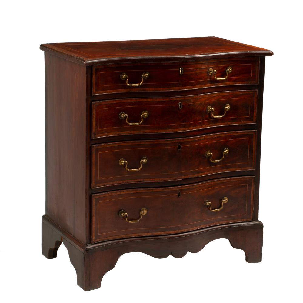 GEORGE III INLAID MAHOGANY CHEST 318456