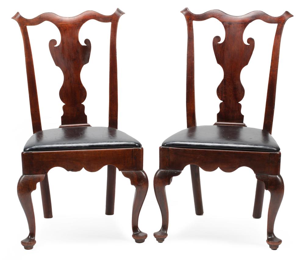 GEORGE II MAHOGANY SIDE CHAIRSPair