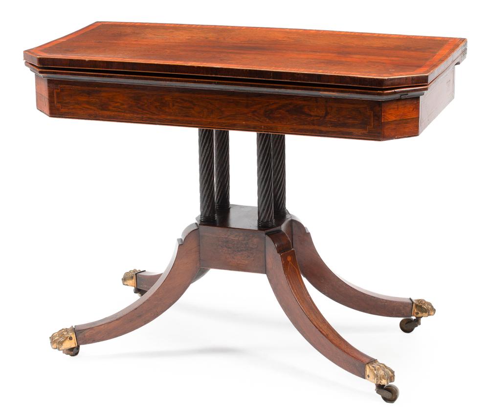 REGENCY INLAID ROSEWOOD GAMES TABLERegency 31847e