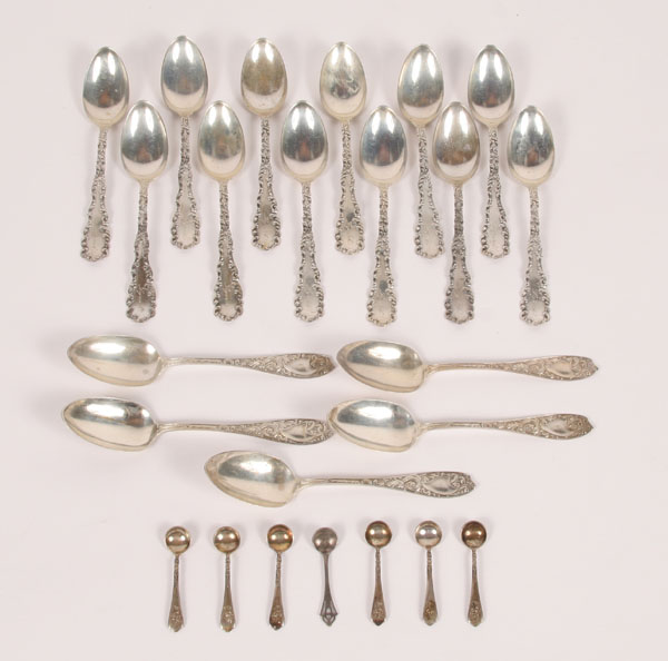 Lot of 24 sterling silver spoons  4f3ae