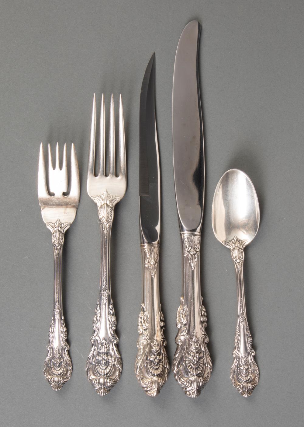 WALLACE STERLING SILVER FLATWARE SERVICEWallace