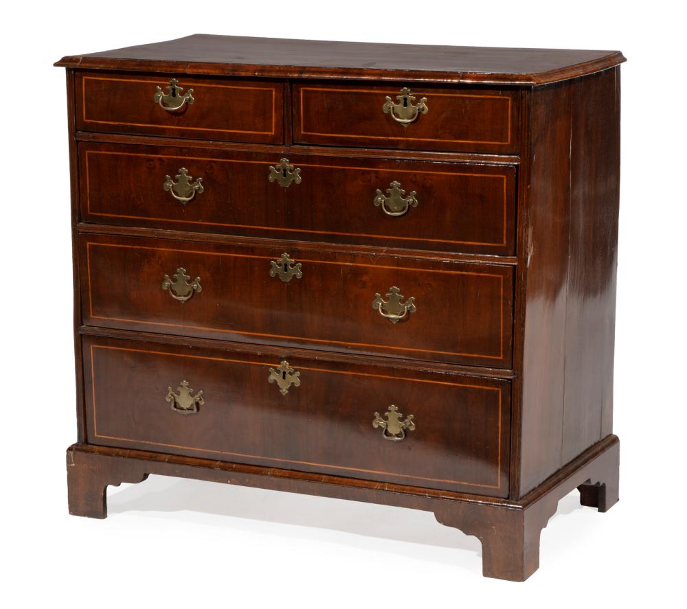 GEORGE III INLAID MAHOGANY CHEST