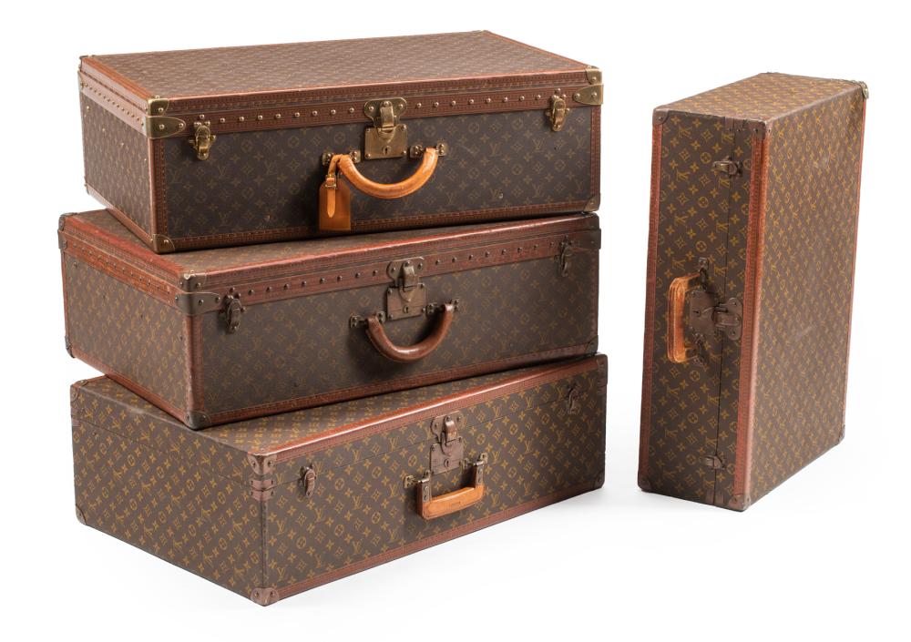 FOUR VINTAGE LOUIS VUITTON SUITCASESFour 318558