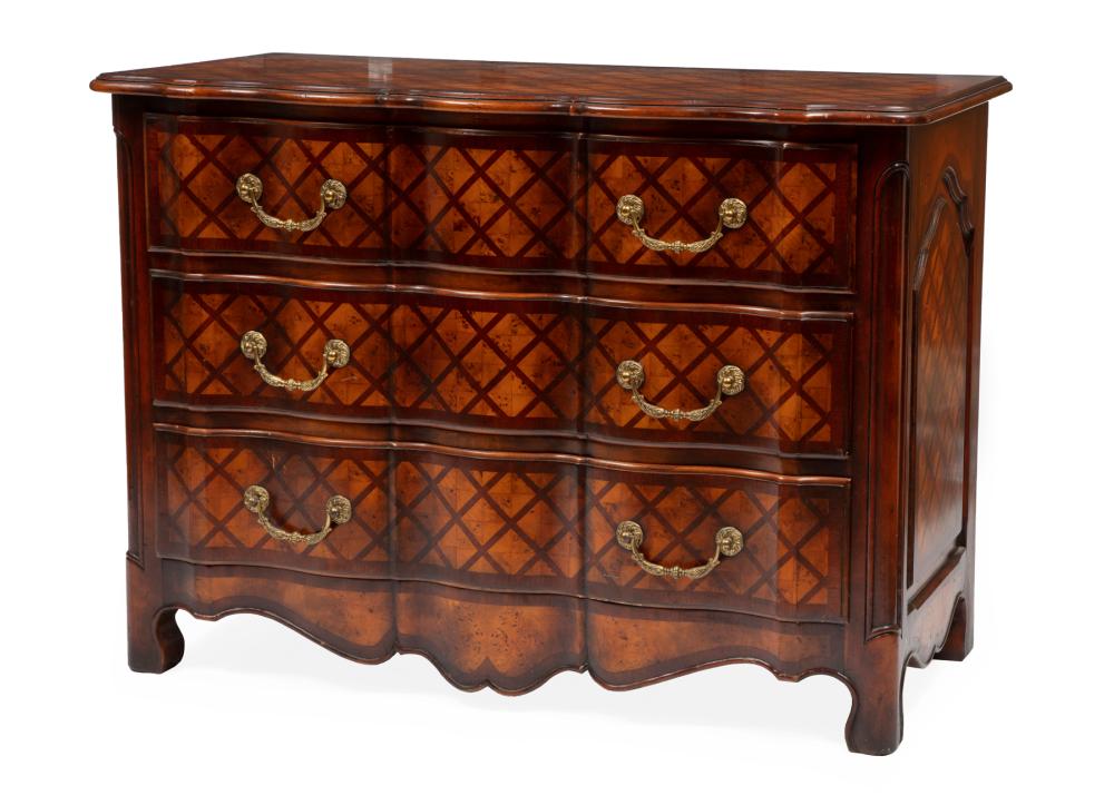 LOUIS XIV-STYLE MAHOGANY AND MARQUETRY
