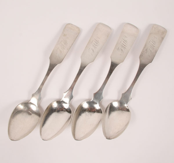 Four J Draper tablespoons 19th 4f3c2