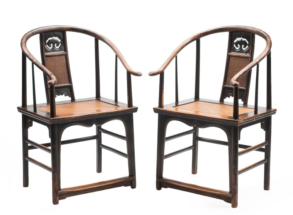 PAIR OF CHINESE HARDWOOD ARMCHAIRSPair 3185c0