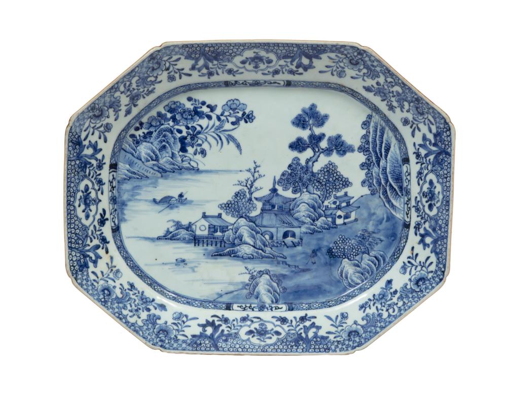 CHINESE EXPORT PORCELAIN OCTAGONAL