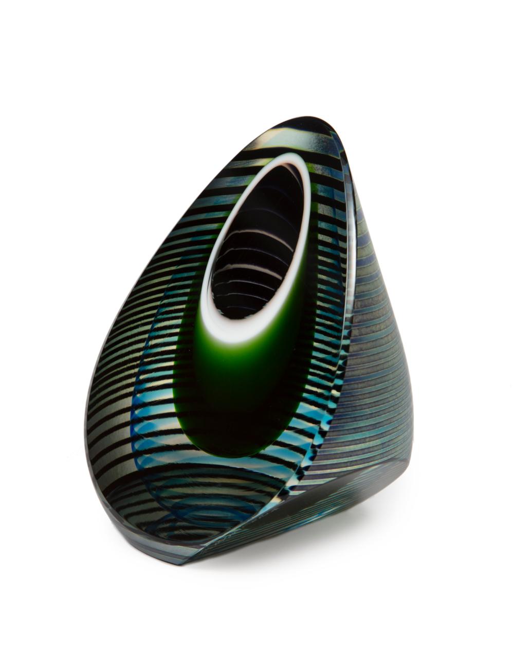 CHARLES LOTTEN ART GLASS TEARDROP