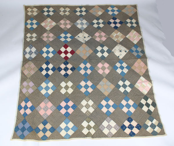 Vintage quilt hand sewn nine 4f3cd