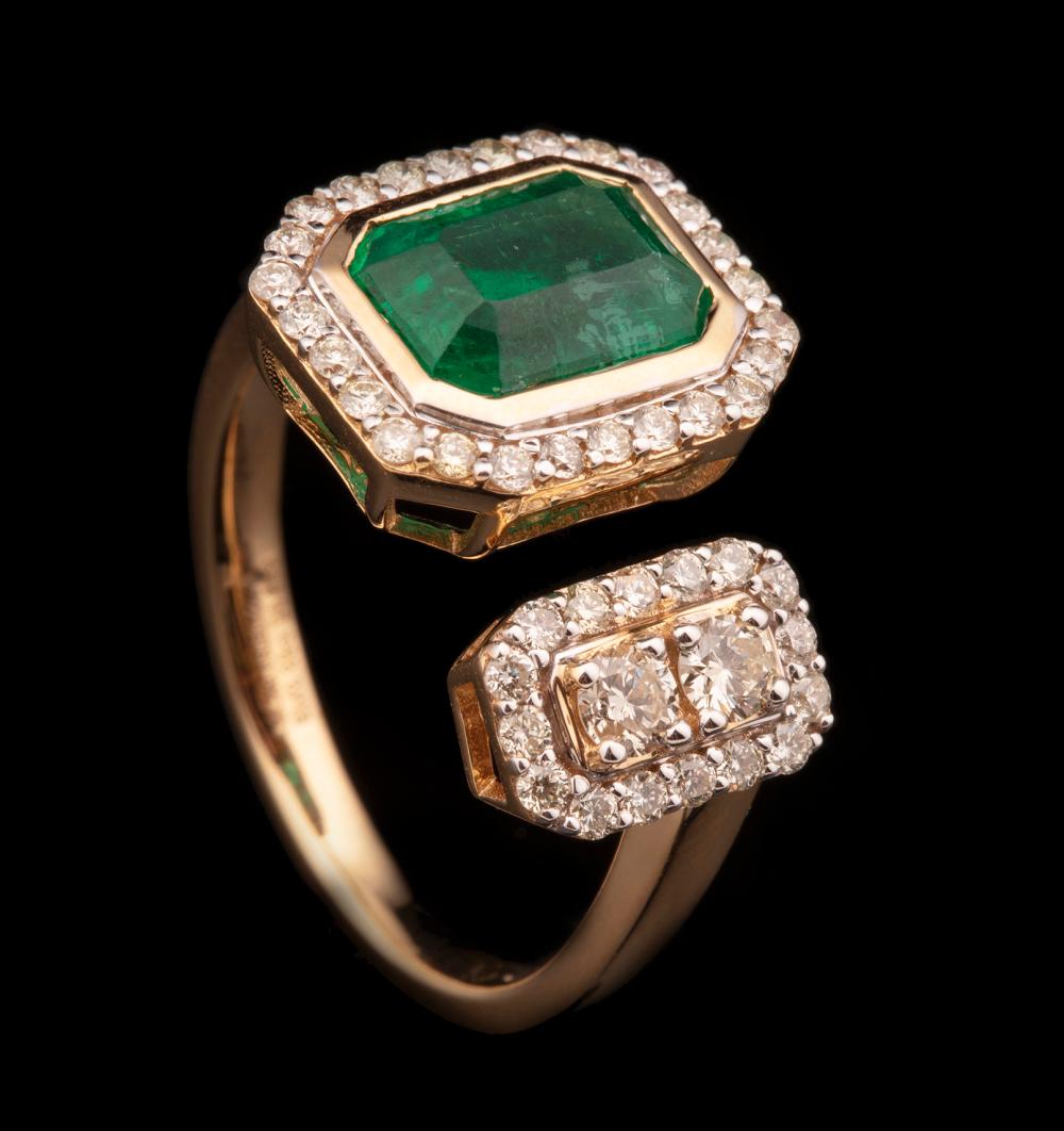 OSCAR FRIEDMAN YELLOW GOLD EMERALD  318687