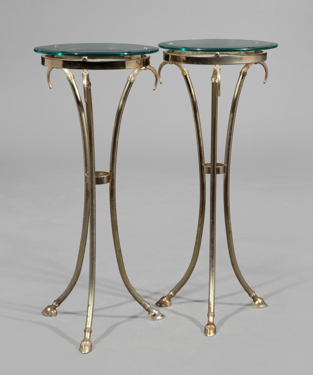 PAIR OF DIRECTOIRE-STYLE CHROME