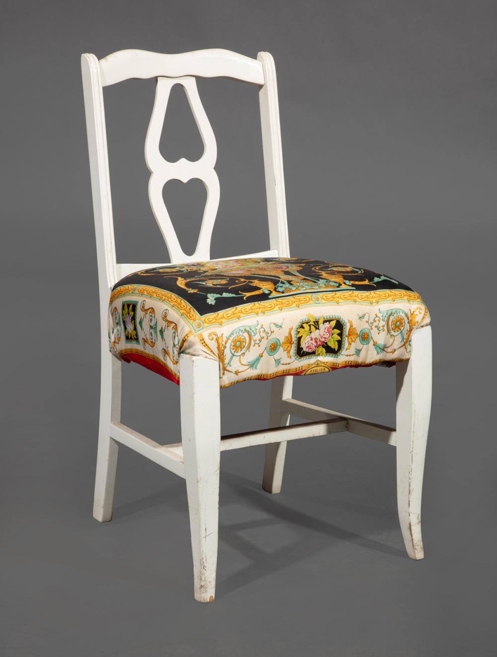 CONTEMPORARY PAINTED SIDE CHAIRContemporary