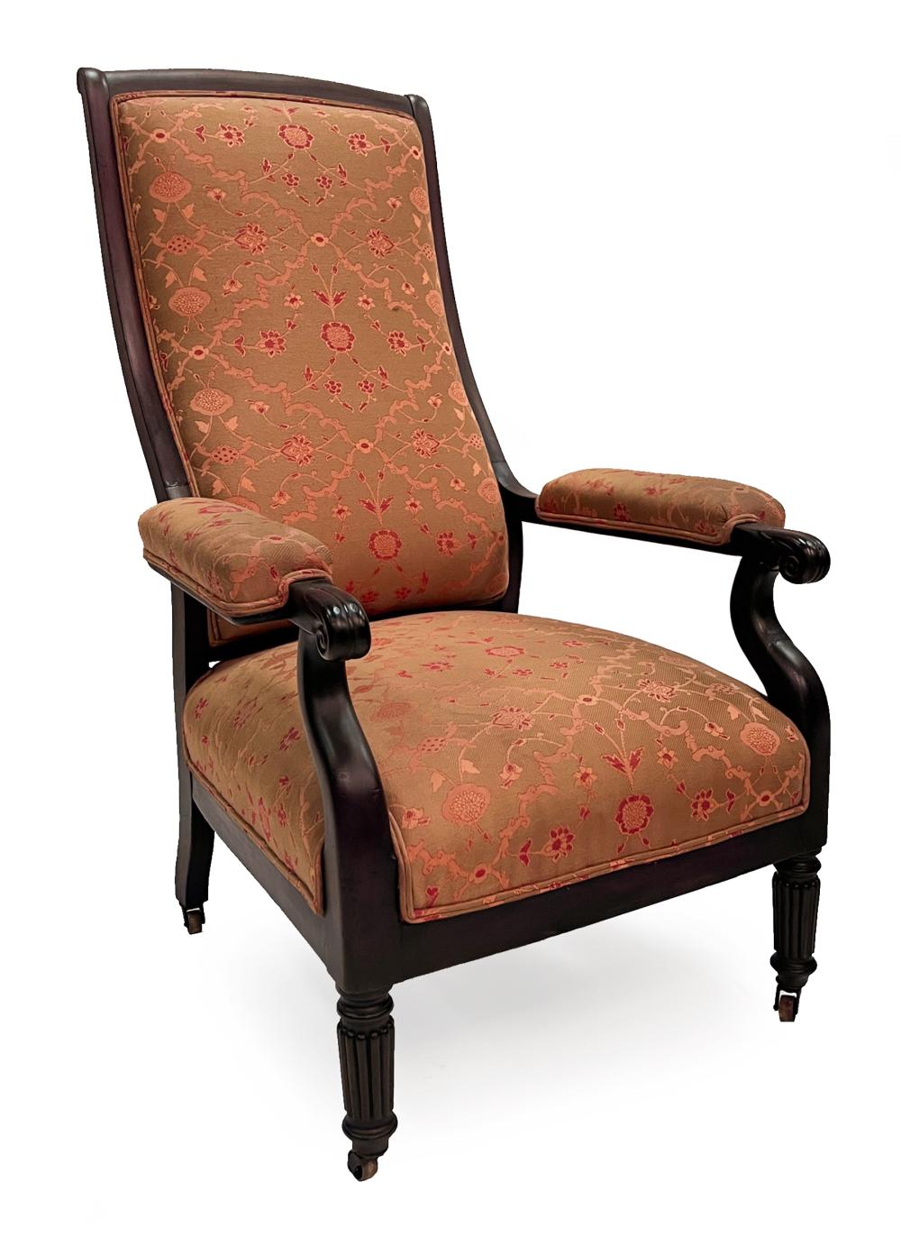 WILLIAM IV CARVED MAHOGANY ARMCHAIRWilliam