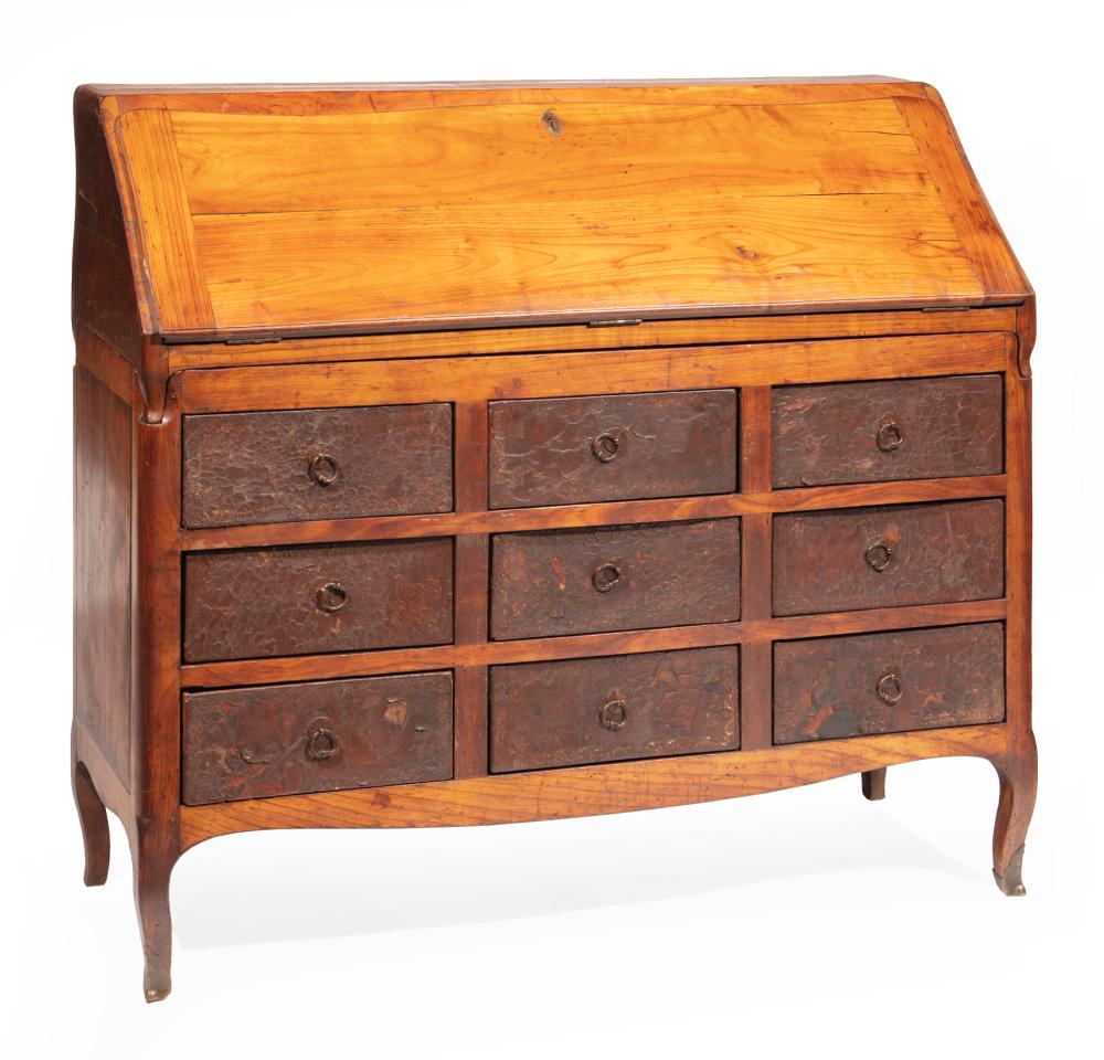 FRENCH PROVINCIAL FRUITWOOD SLANT-FRONT