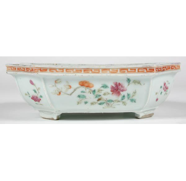 Bulb bowl; 19th century footed porcelain