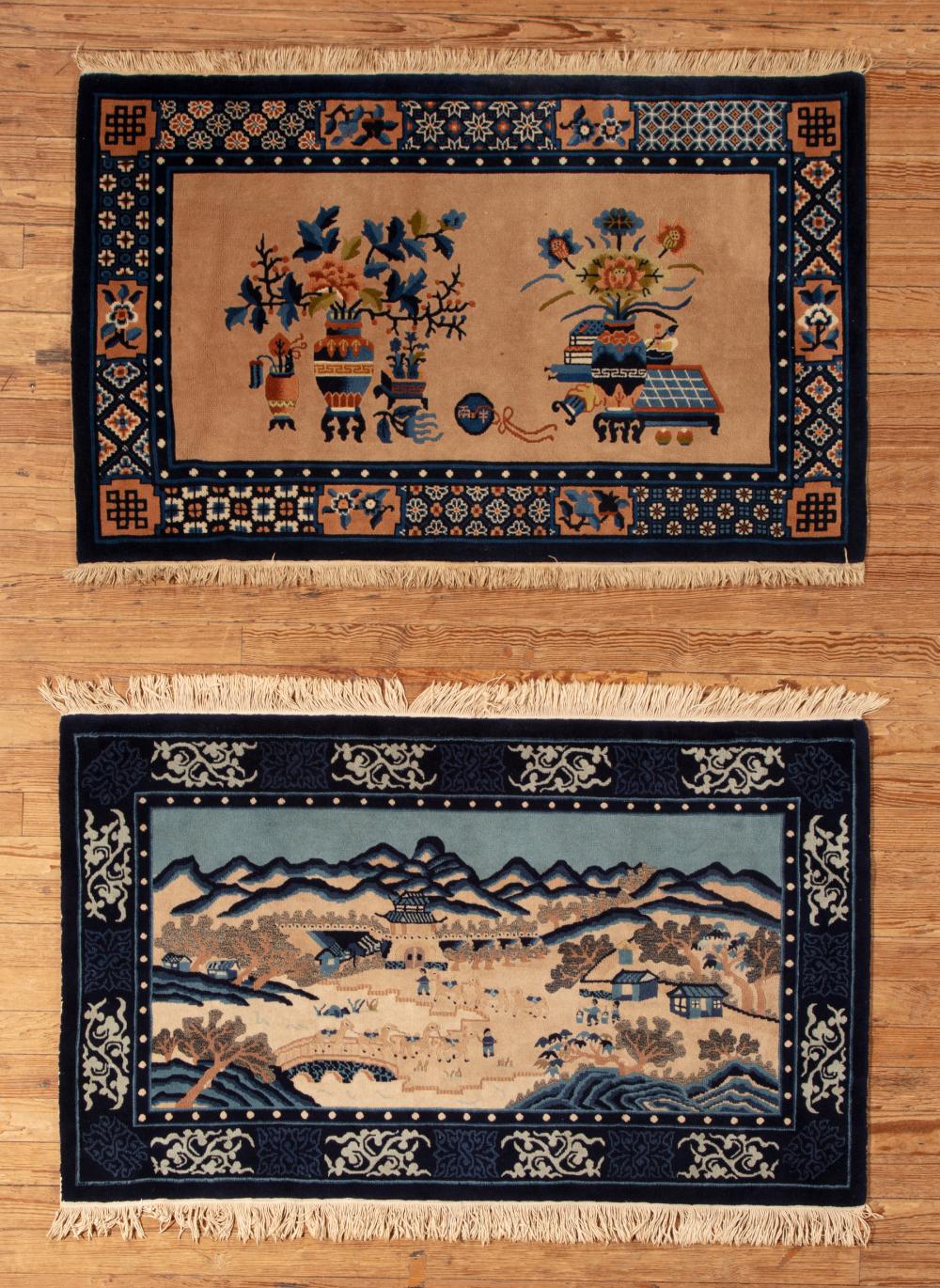 TWO CHINESE RUGSTwo Chinese Rugs  3187ae