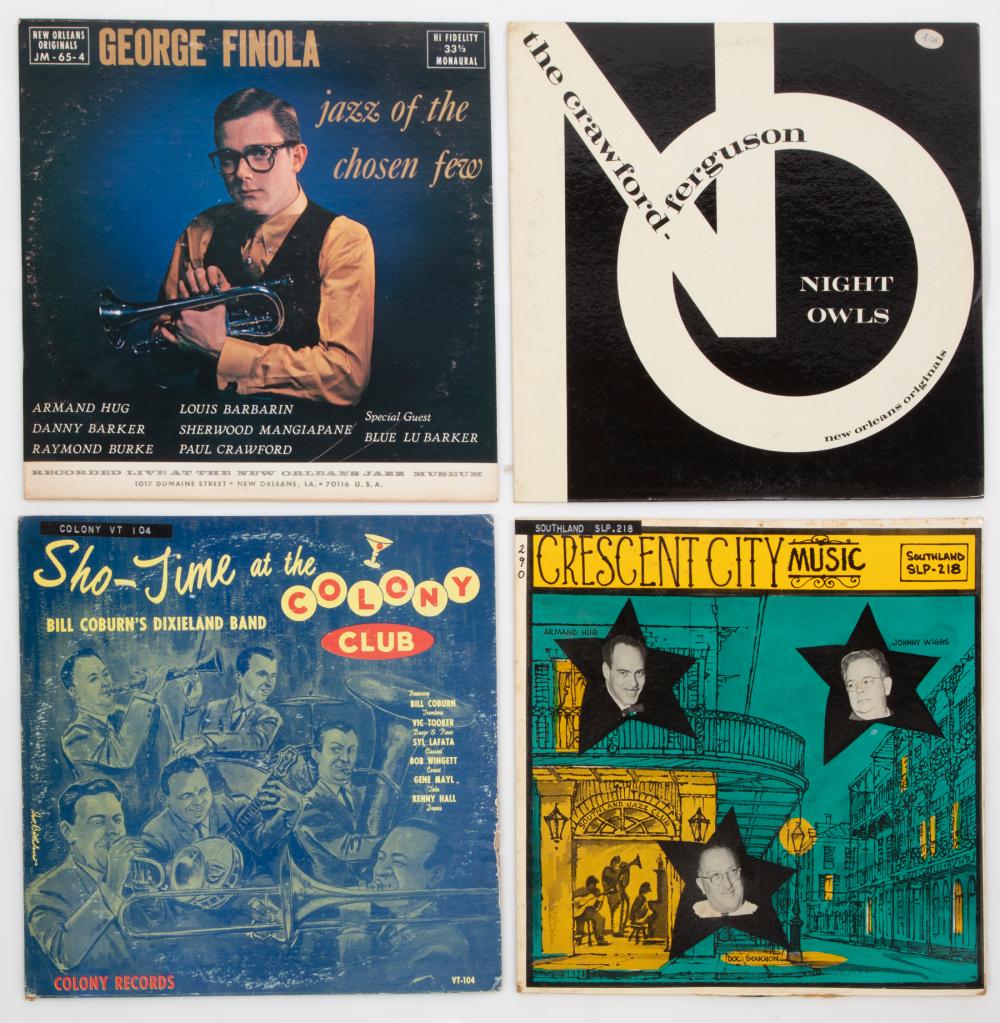 FOUR VINTAGE NEW ORLEANS JAZZ VINYL