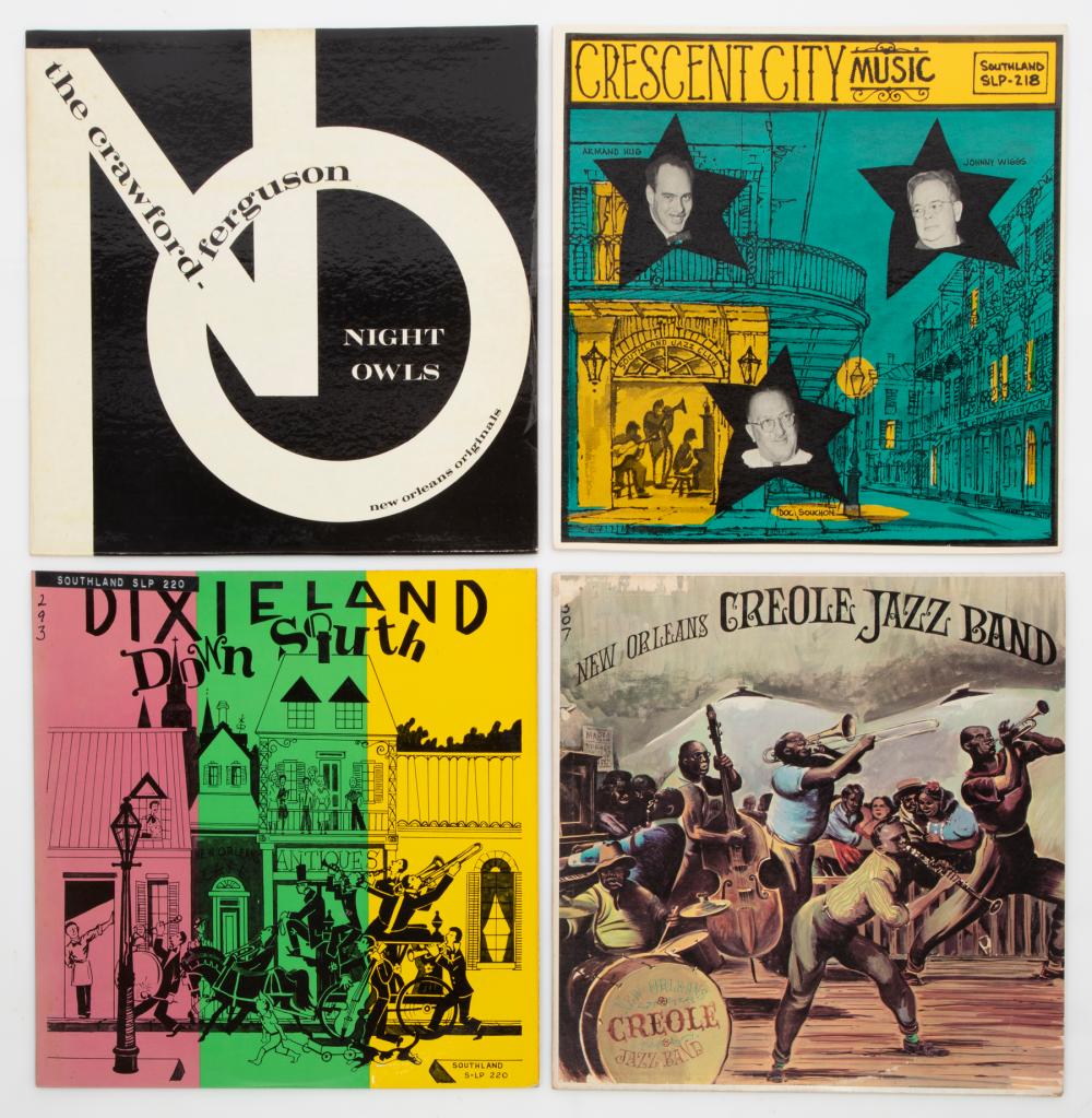 FOUR VINTAGE NEW ORLEANS JAZZ VINYL