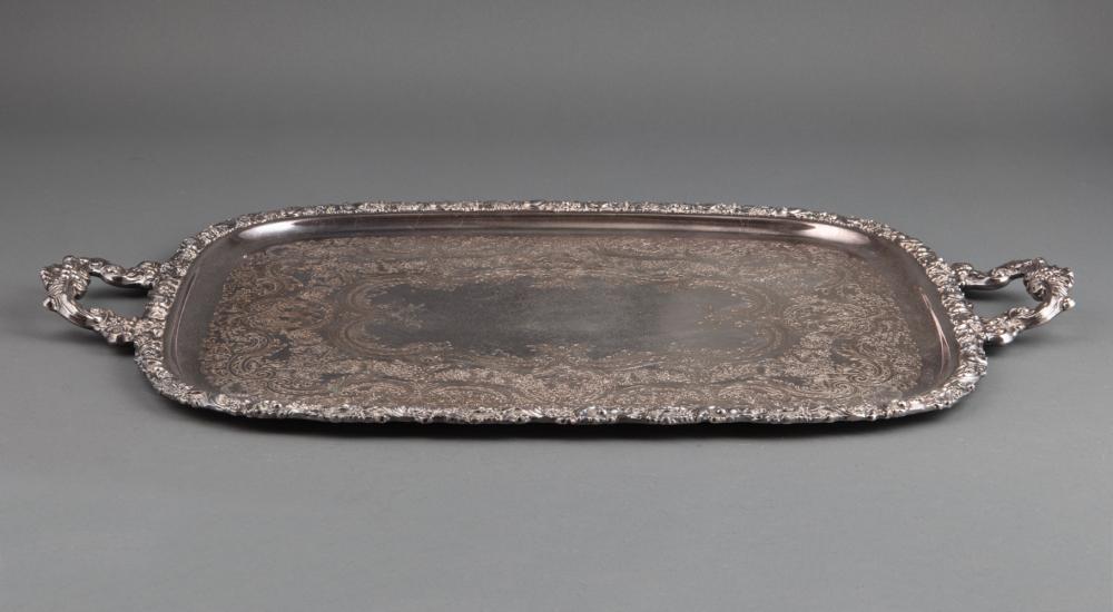 GEORGIAN-STYLE SILVERPLATE TEA TRAYGeorgian-Style