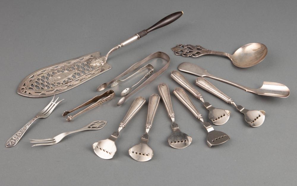 GROUP OF SILVER AND SILVERPLATE