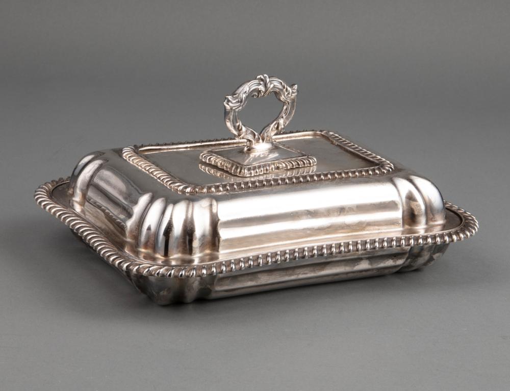 VICTORIAN SILVERPLATE COVERED VEGETABLE