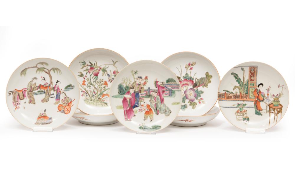 SEVEN CHINESE FAMILLE ROSE PORCELAIN 3188ad