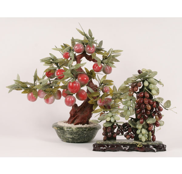 Lot of two Asian fruit tree arrangements  4f41a