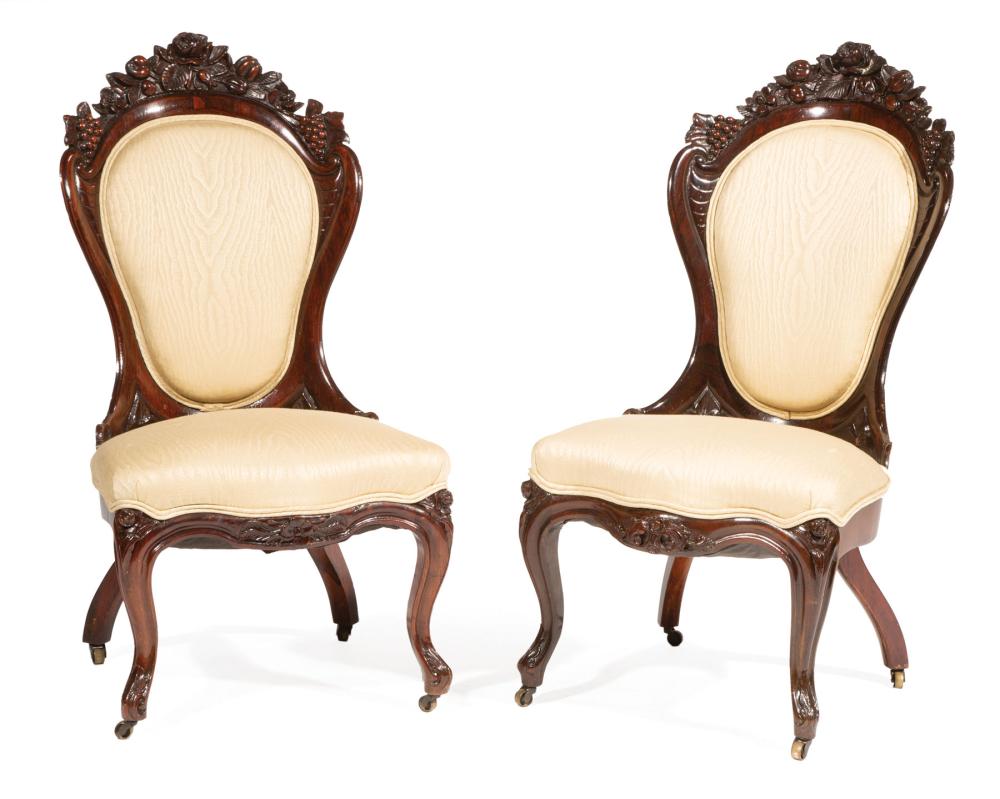 ROSEWOOD SIDE CHAIRS, ATTR. TO