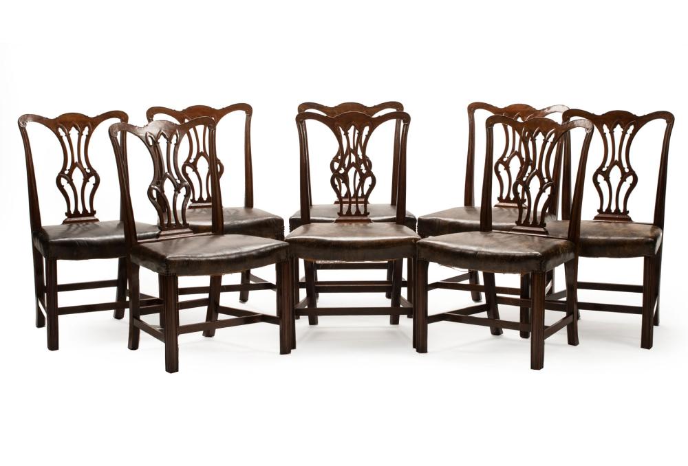 EIGHT GEORGE III STYLE MAHOGANY 318a06