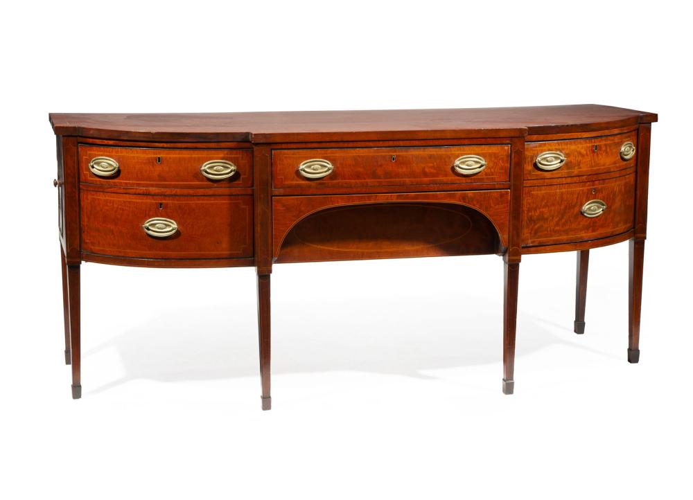 GEORGE III STYLE INLAID MAHOGANY 318a11