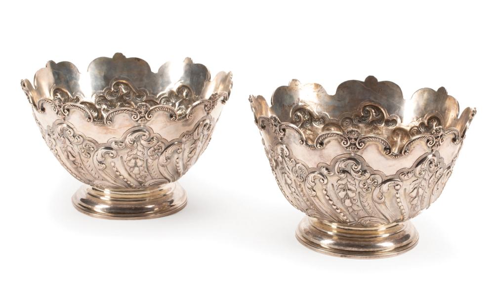 PAIR OF ENGLISH ROCOCO STERLING