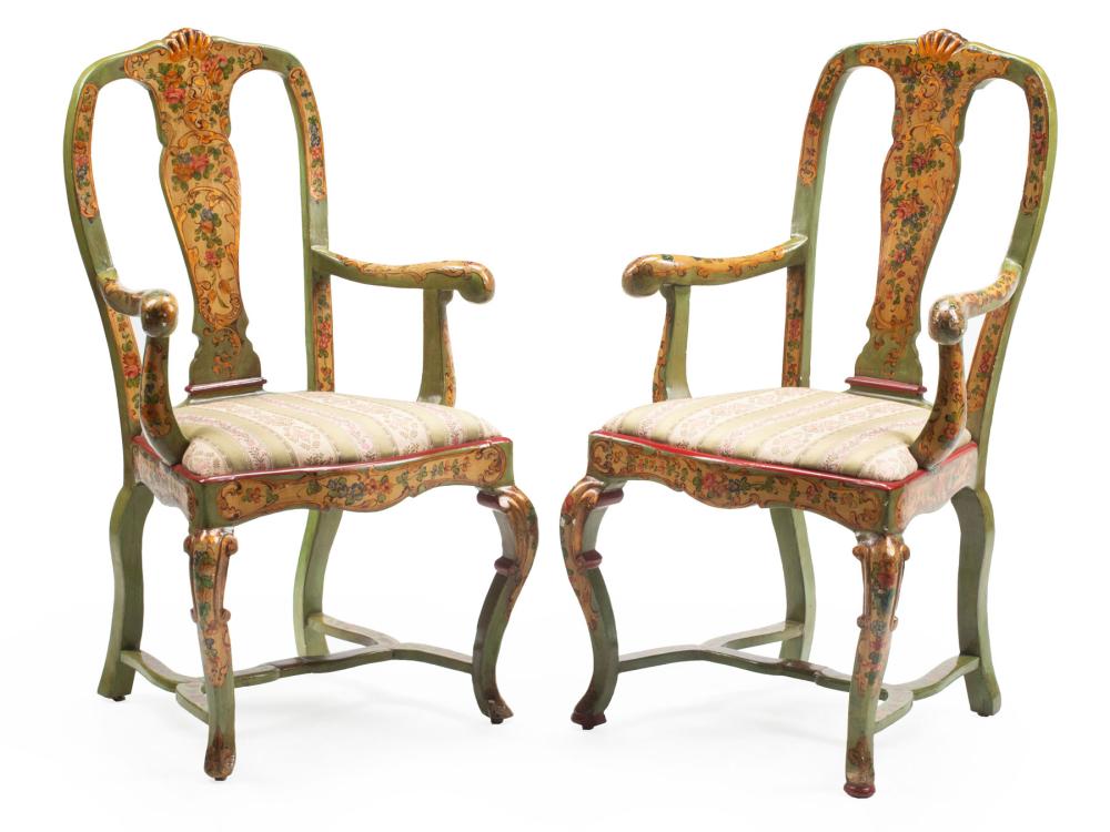 PAIR OF VENETIAN POLYCHROME PAINTED 318a5e