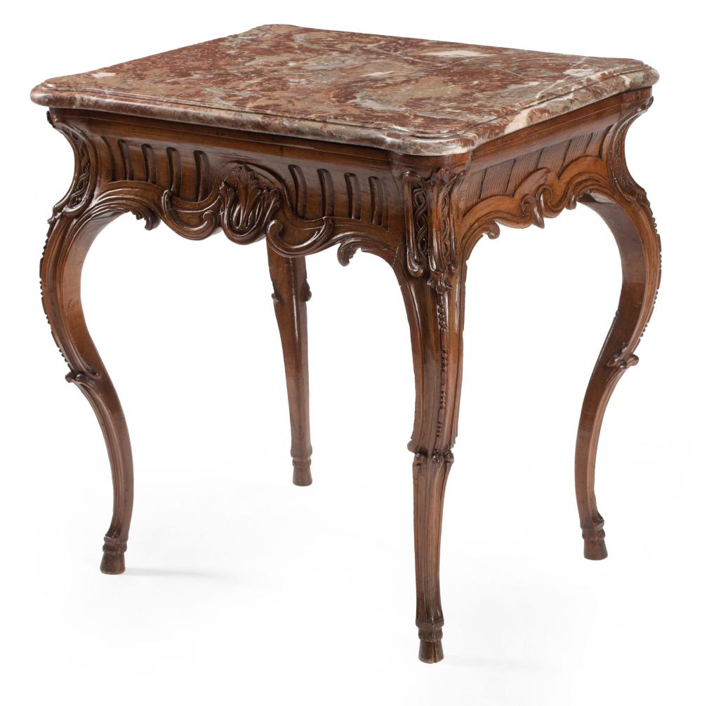 FRENCH PROVINCIAL CARVED WALNUT