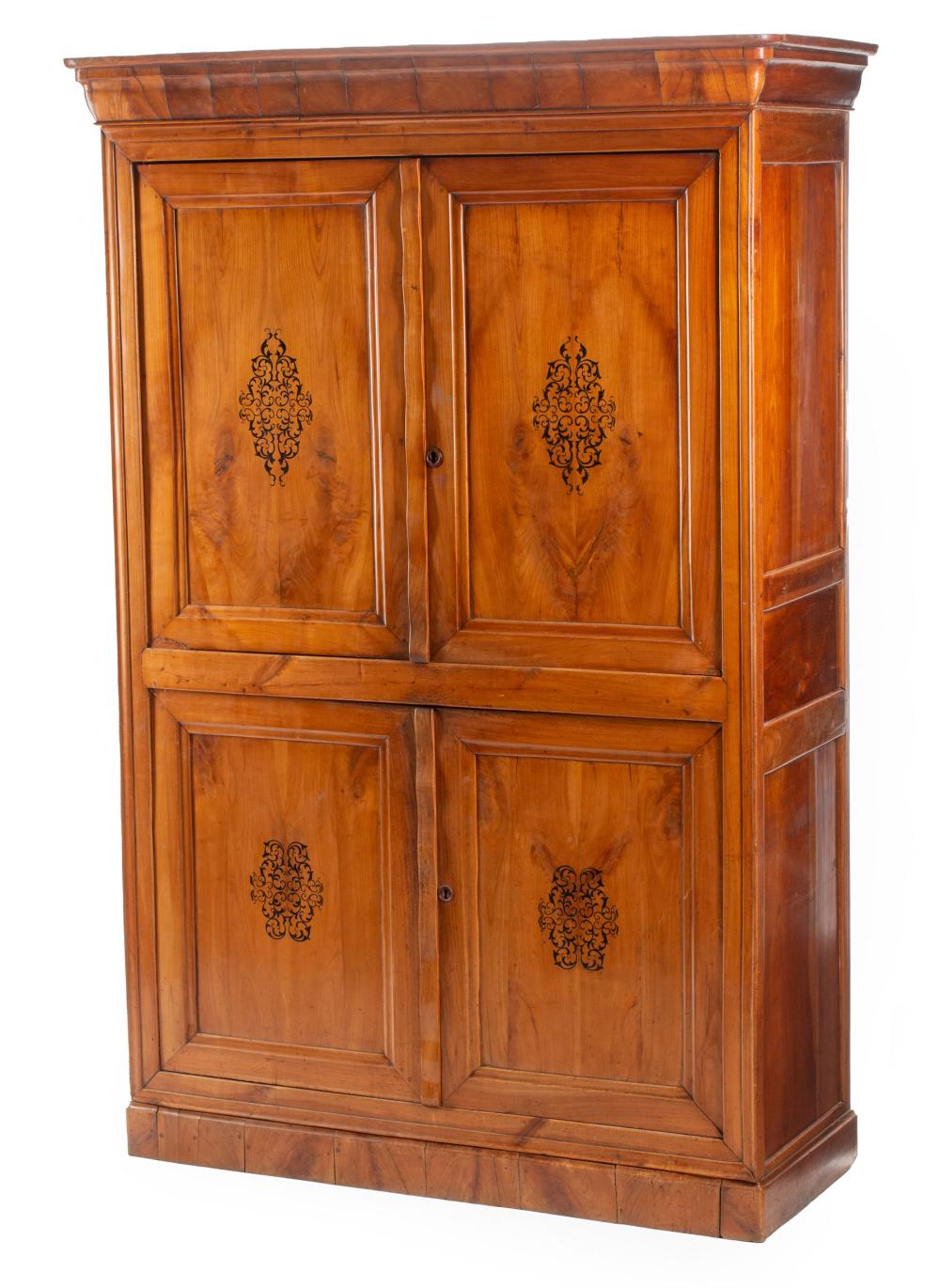 FRENCH PROVINCIAL STENCILED FRUITWOOD