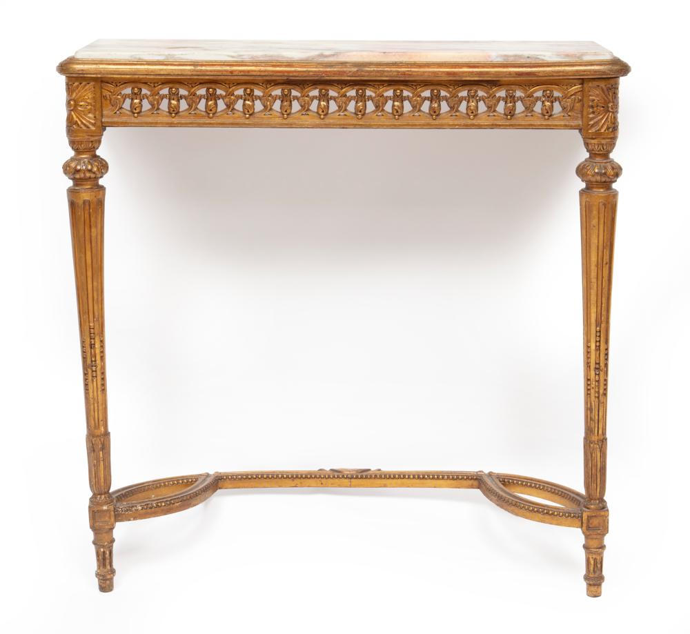 LOUIS XVI-STYLE DIMINUTIVE GILTWOOD