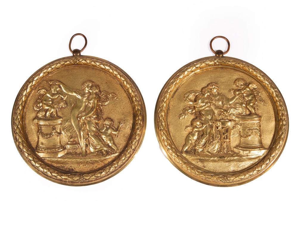 PAIR OF ANTIQUE FRENCH GILT BRONZE 318ad1