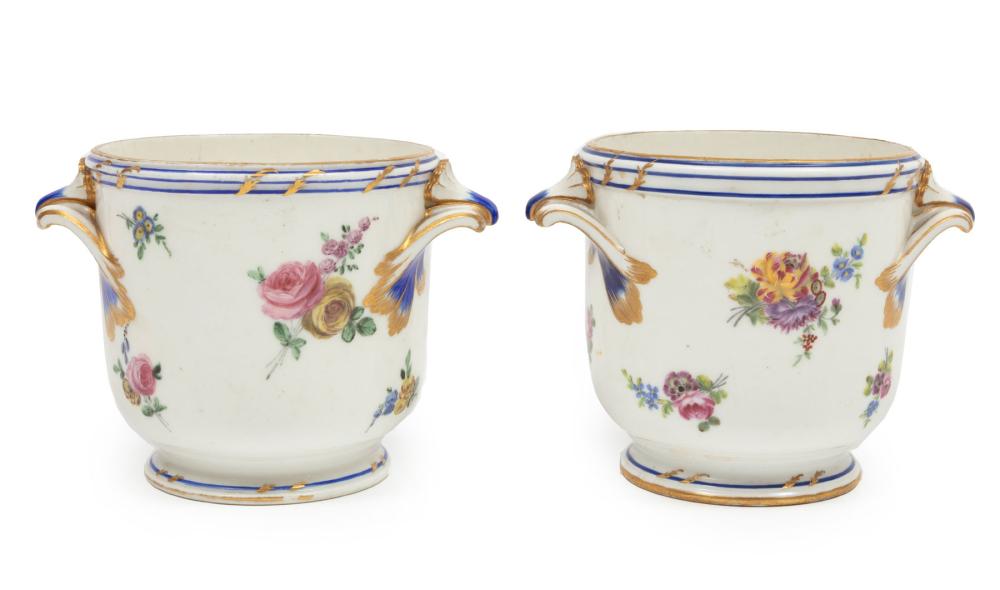 NEAR PAIR OF SEVRES PORCELAIN WINE 318adf
