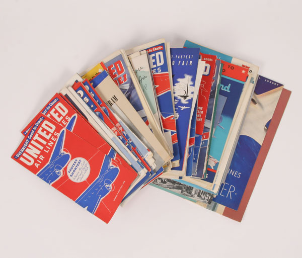 Lot of 70 United Airlines timetables  4f455