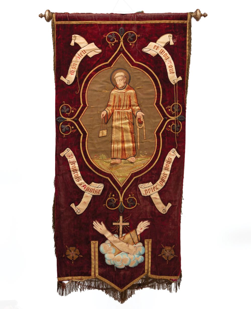 FRENCH PROCESSIONAL BANNER OF ST.