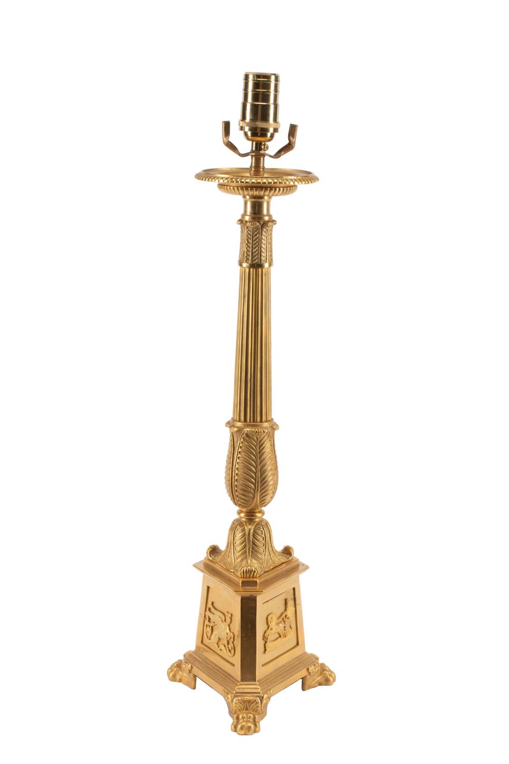 FRENCH EMPIRE STYLE BRONZE CANDLESTICKFrench 318baa