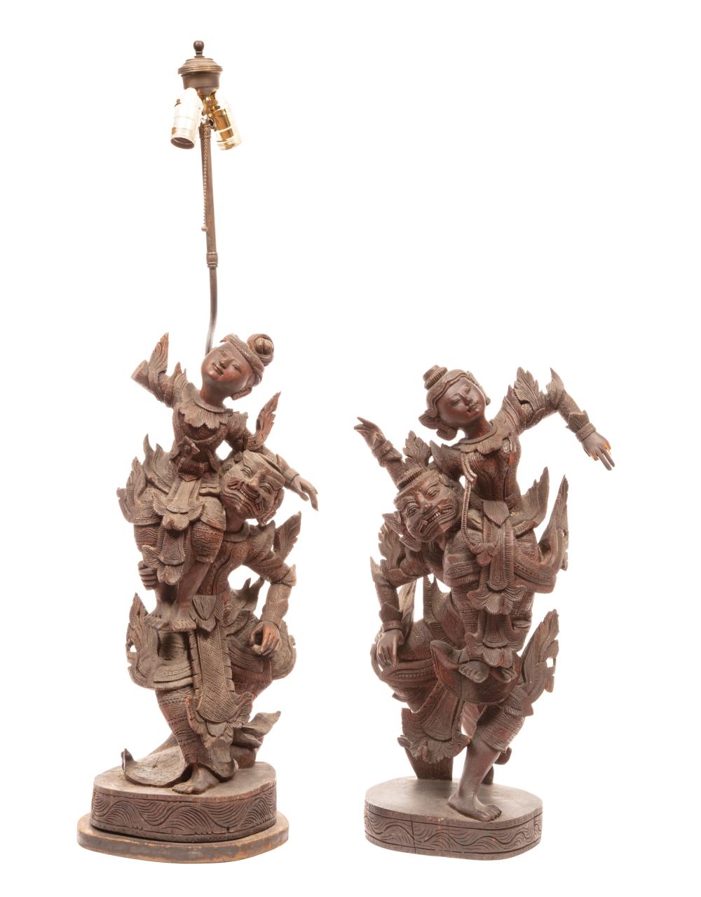 PAIR OF INDONESIAN CARVED WOOD 318c36