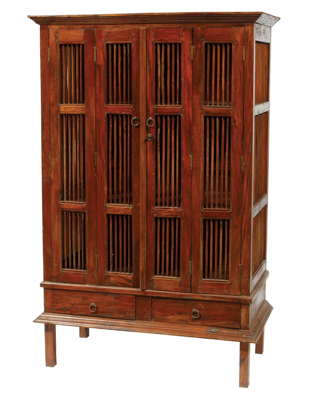 VINTAGE INDONESIAN WOOD CABINETVintage