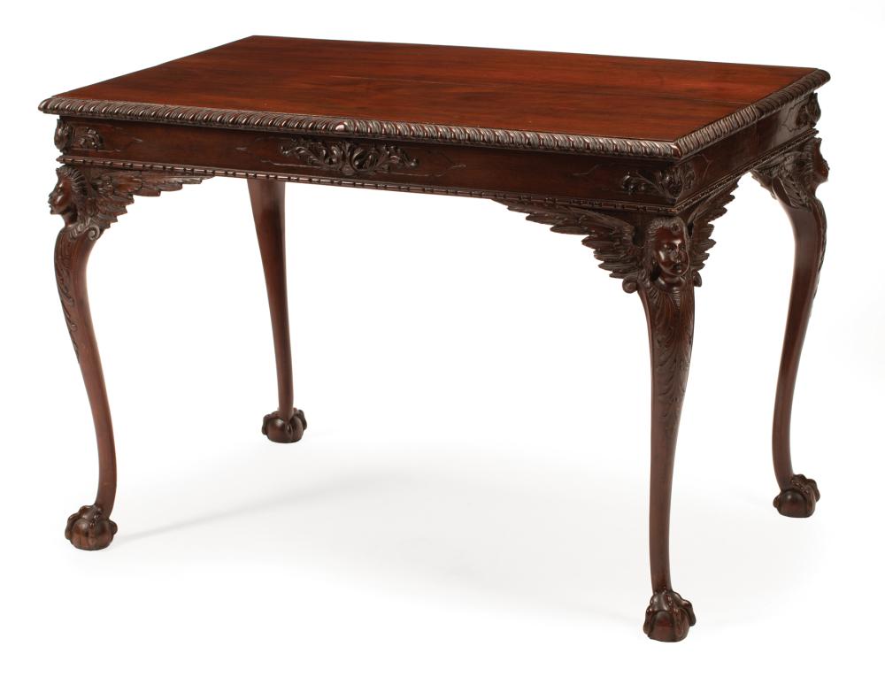 IRISH CHIPPENDALE-STYLE MAHOGANY