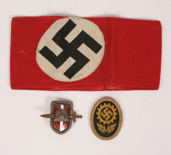 Lot of three pieces Nazi paraphernalia;